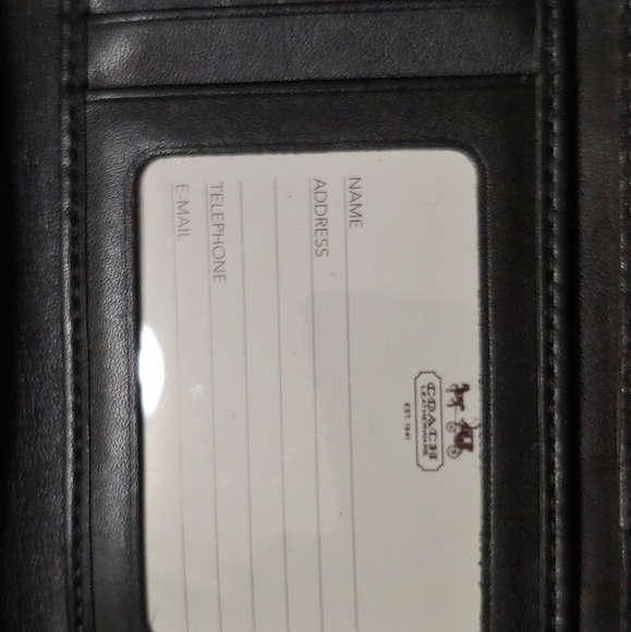 Coach wallet. Black with nickel hardware. Great condition! - Picture 6 of 7